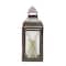 16.75" Cottage Style Metallic Lantern with LED Pillar Candle, Brown